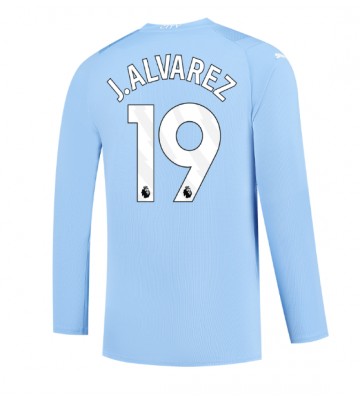 Maillot de foot Manchester City Julian Alvarez #19 Domicile 2023-24 Manche Longue